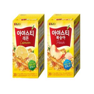 담터 아이스티 복숭아 + 레몬 각각 280g(14gx20포)