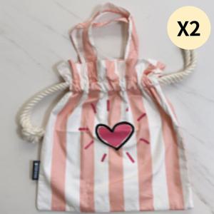 루시로다 유모차 가방 타이벡 복 파우치 러브하트 X2 BNS