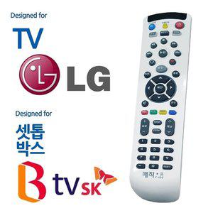 B매직온450백색 LGTV SK BTV 셋톱박스 통합 리모컨 (WFHU4Z6)