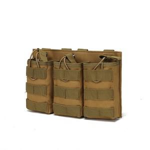 전술 트리플 탄창 파우치 조끼 Molle 액세서리 가방, AK M45.56mm 보관 워키토키 600D 나일론 원단