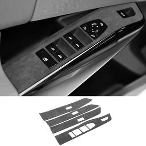 알칸타라 도어 윈도우 리프팅 스위치 패널 프레임 트림 스티커 (BMW X3 G45 M 퍼포먼스 차량용 실내 액세서