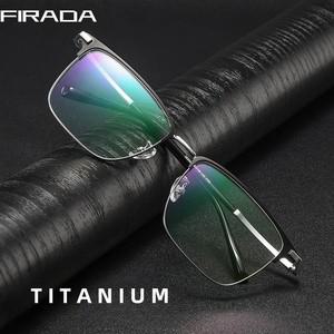 티타늄 안경테 FIRADA 2025 유행 편안한 안경 레트로 스퀘어 처방 프레임 남성 여성