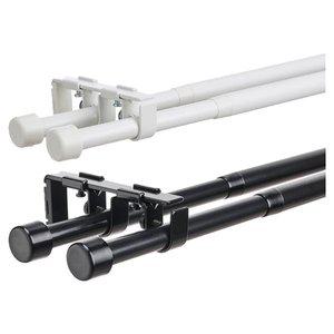 [마켓비]이케아 BEKRAFTA 베크레프타 이중 커튼봉 세트 120-210cm / 19mm 부자재포함 커튼레일 브래킷형