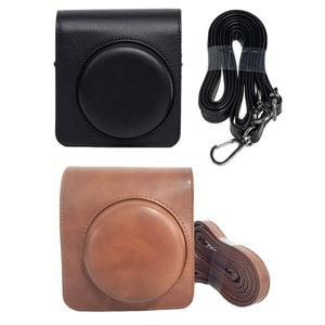 Fujifilm Instax 미니 99 보호 카메라 케이스 가방 조절식 스트랩 가방 PU 가죽 보관