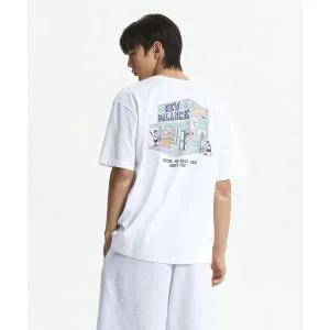 NEW BALANCE NBNEF21563 / UNI NB BOY 바스켓볼샵 반팔티 (WHITE) 172604Moony