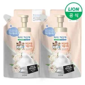 아이깨끗해 약산성 바디워시 너리싱케어 650g 리필 2개  화이트부케향) 쫀쫀한 거품 맨손 샤워