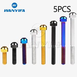 Wanyifa 티타늄 볼트 T25/T30 Torx 헤드 M5/M6x10- 80mm 자전거 오토바이 브레이크 나사 5PCS