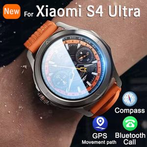 Xiaomi S4 군용 GPS 스포츠 스마트 워치 남성용 AMOLED 나침반 방수 야외 트래커 블루투스 통화 피트니스 S