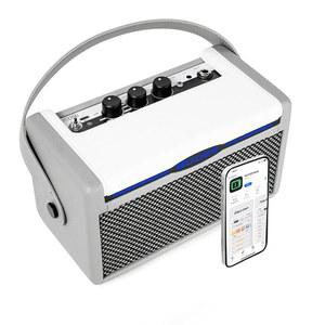 [미국배송] 스마트 이펙트 앱을 갖춘 MOER SD10I 10W 연습 기타 앰프 콤보 LED 조명을 스테로 사운드 포터블 49가지 유형 52암페어 모델 루프 드럼 머신 튜너(그레이)