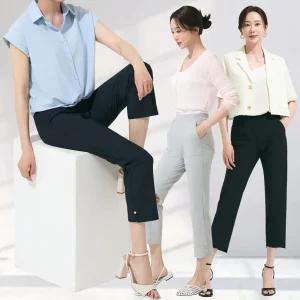 빅사이즈 엄마옷 중년여성 썸머 쿨 팬츠 3종 여름 9부 바지 슬랙스 밴딩 고무줄 60대 50대 할머니옷