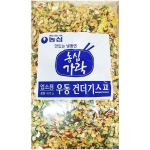 건더기스프(농심 500g)/우동/라면/후레이크/토핑/고명/야채/튀김/대용량/부스러기 건조 국물 국수 업소용