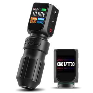 3200mAh 듀얼 배터리가 장착된 CNC 타투 머신 무선 건 로터리 펜 3.5 스트로크 전원 공급 장치 디지털 LED 디스플레이 코어리스 모터, 전문가 및 초보자용 CNC-M2-E77-1