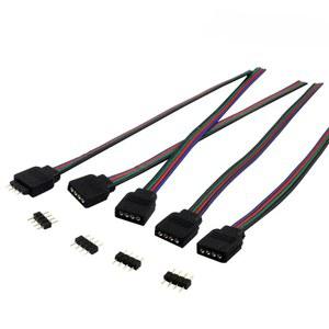 5pcs 15CM 4Pin 커넥터 케이블 여성 필요 없음 4PIN 10MM RGB COB SMD LED 스트립 라이트 컨트롤러에 대한 빠른 와이어 납땜