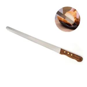 일본 우드핸들 식빵칼 바게트 빵칼 14인치 베이킹 베이 제재료 제과 식빵 나이프 제빵 케이크