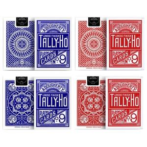 Tally-Ho No.9 덱 팬/라운드 백 플레잉 카드 USPCC 소장용 포커 매직 게임 마술사용 트릭 소품