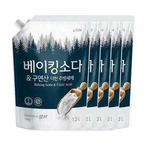 [참그린]베이킹소다&구연산 주방세제 1.2L x 5개