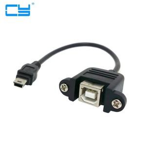 미니 USB 5핀 B 암 패널 마운트 타입 케이블 나사 포함 30cm 50cm