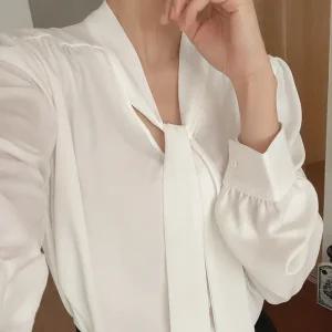 [제작] 클라리스 타이 블라우스 84086 빅사이즈 여성의류
