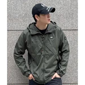 매장정품 HUMMER 그래픽 로고 패커블 경량 바람막이 후드 자켓 카키