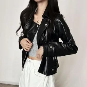 [오노마] ONM 슬림 레더 라이더자켓 숏재킷 가을 심플 봄