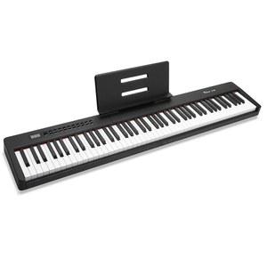 로젠 P21 반중력 키보드 88키 초급 디지털 지속 가능한 페달과 전원 공급 장치가 있는 휴대용 전기 블랙