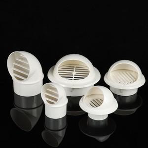 PVC 외부 벽 에어 벤트 그릴 라운드 커버 방수 캡 조류 및 쥐 덕트 환기 75mm 110mm 160mm