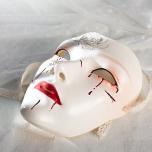 파티 레트로 Hanfu 마스크 커플 순수한 고대 성능 스타일 공 액세서리 전체 의상 흰색 얼굴 성인 소품
