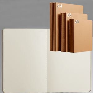 180도 무지 노트 빈티지 크라프트지 심플 연습장 A5 B5 A4 10P