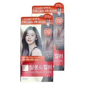 엘지 엘라스틴 염색약 살롱드컬러 오렌지브라운 2개