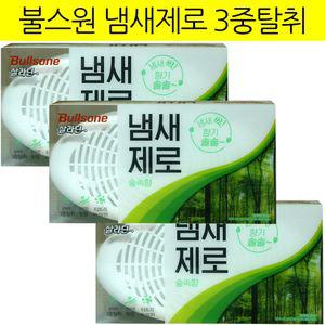 불스원 냄새제로 실내용 3중 탈취제 숲속향 3개