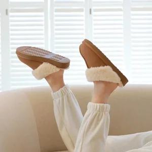 SOVO 루비나 천연가죽 털안감 슬리퍼 2cm