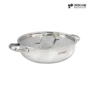 [키친아트] 그랑제 통3중 인덕션가능 스텐레스 전골냄비 24cm[32435069]
