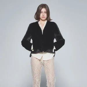 [사바티에](강남점)25FW 슬라이트 쉬어드 밍크 자켓_BLACK (J62522SS) RE-ORDER