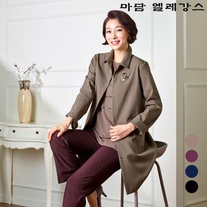 [마담엘레강스][마담엘레강스] 아우라 솔리드 롱 재킷1종 K204JK02