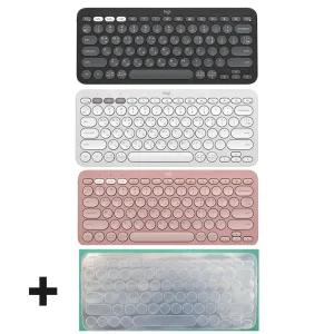 로지텍코리아 K380S 블루투스 키보드+투명 키스킨세트 K380 신버전 한글자판