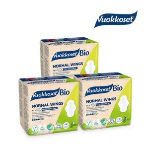 VUOKKOSET  생리대 노말윙 3팩