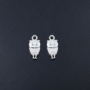 싼비즈 [8-501-20]순은펜던트 미니부엉이 6x13mm 실버925 ,1개