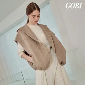 [역시즌 사상최저가]고비(GOBI) 캐시미어 100 우븐 헤리티지 후드베스트