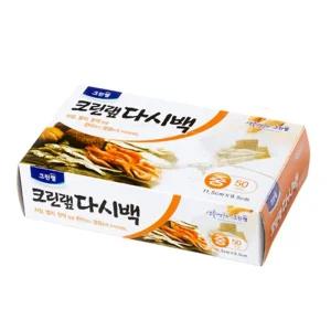 크린랩 거름망 국물팩 공티백 주머니 다시백(중) 50개/육수/팩/국물/다시/티백/멸치/망/국물용/차/우리기