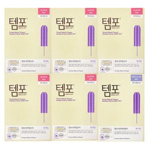 동아제약 템포 내추럴 슈퍼 16P x 5개 + 레귤러 16P x 1개