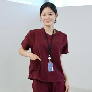 [HYIJSSP9_4B]병원간호복 여성 상의 병원 스크럽 옆주머