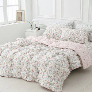 [SDECO]화사 먼지없는 세미 간절기 부드러운 차렵이불 킹K 핑크