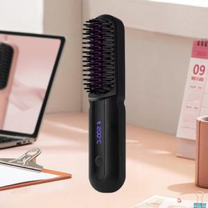 KC인증 무선 빗 고데기 뿌리볼륨 가벼운 헤어 빗 고데기 3D 입체 브러쉬 3단 조절