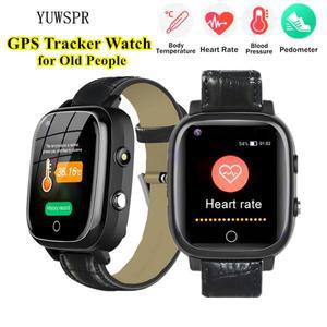 GPS 위치 손전등 노인 스마트 워치 체온 HR & BP 모니터링 추락 알림 Wifi