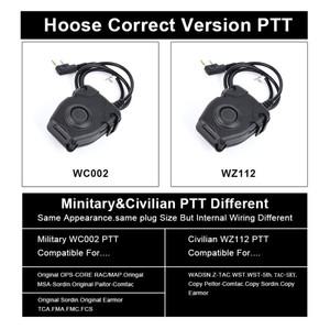WADSN PTT kenwood 모토로라 버튼 전술 헤드셋 인터폰 워키 링커 airsoft accesorios ipsc TCI
