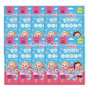 핑크퐁 베베핀 썸머패치(27매) 10개 모기패치 어린이용 캐릭터모기패치 캠핑 야외 벌레퇴치제 모기퇴치패치