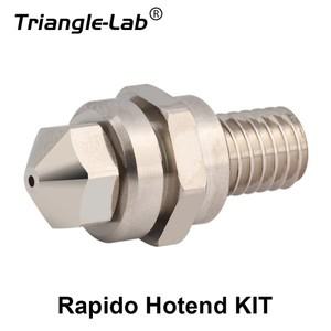 Trianglelab Rapido Hotend 키트 실리콘 양말 T-V6 3D 프린터 용 도금 구리 노즐 영역 확장기