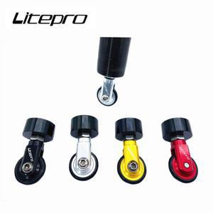 Litepro 33.9MM 시트 포스트 이지 휠 K3 푸시 휠 접이식 자전거 시트 튜브로드 412 Easywheel 사이클링 부