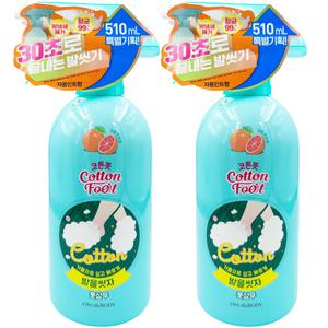 온더바디 코튼풋 발을 씻자 풋샴푸 510ml x2개 자몽민트향