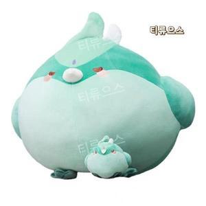 아이코닉한 포지티브한 원신 귀여운 소 봉제 인형 티바트동물원 45cm 쿠션 부드러운 룩